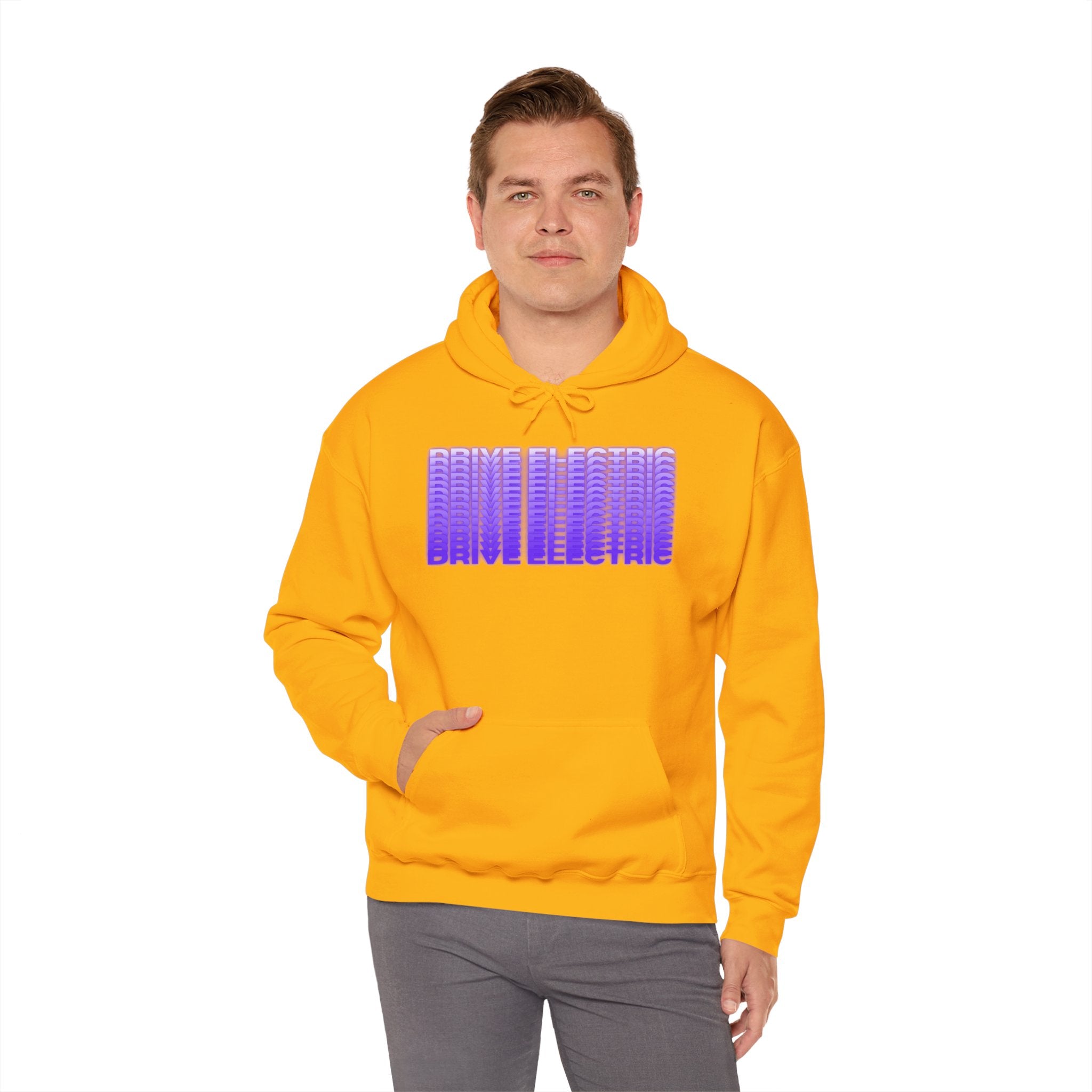 Drive Electric Unisex Heavy Blend™ Hooded Sweatshirt-Electron Blue