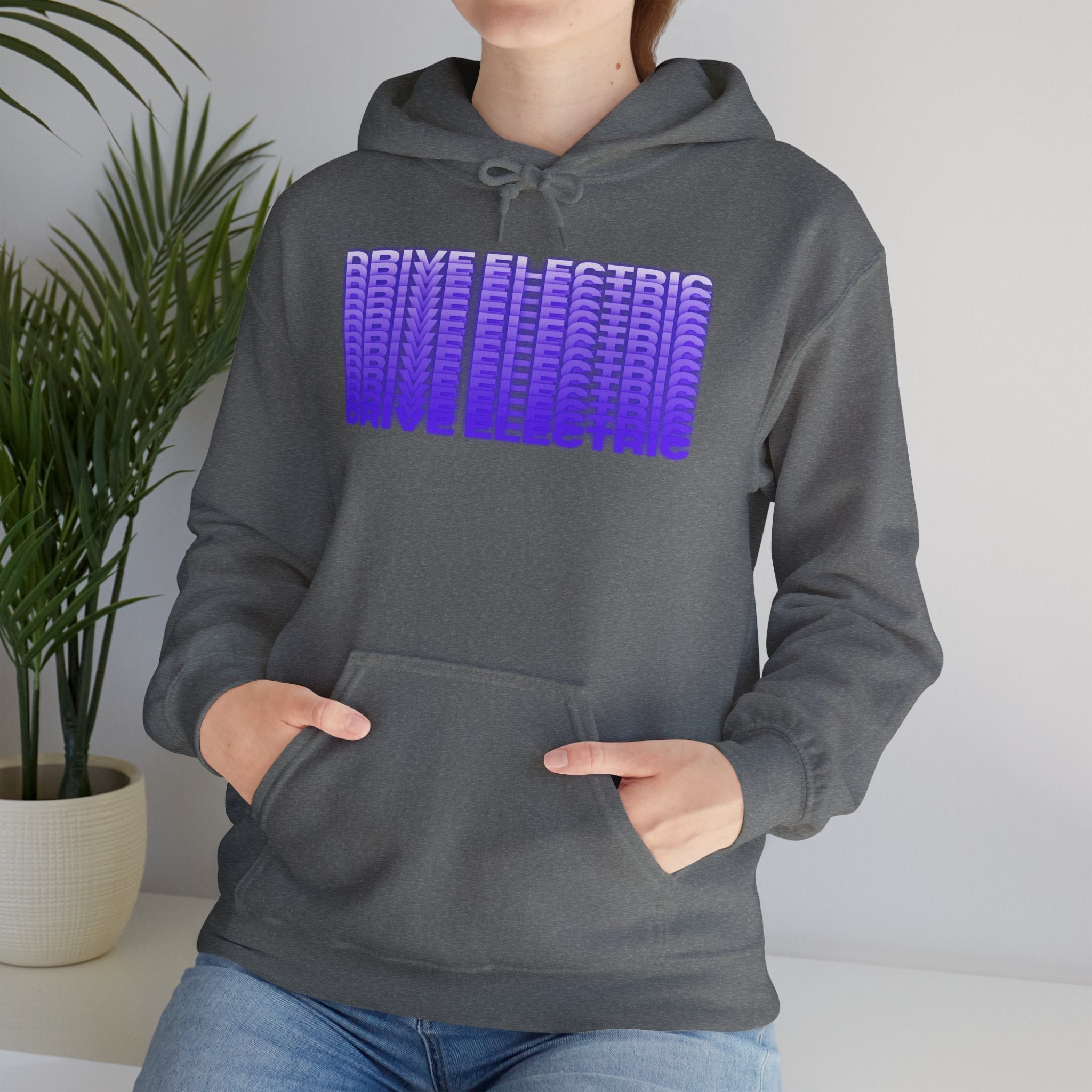 Drive Electric Unisex Heavy Blend™ Hooded Sweatshirt-Electron Blue